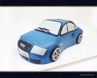 Marcipánový modelovaný 3D dort.